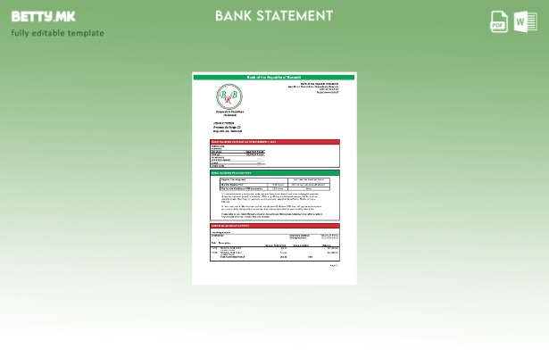 модерен стил Бурунди Банка на Република Бурунди шаблон за извод од банка